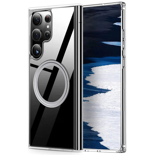 ShopCaseCart Slim Lightweight Samsung Galaxy S23 Ultra Phone Protective cover Compatible with MagSafe TPU+PC Clear Back Guard