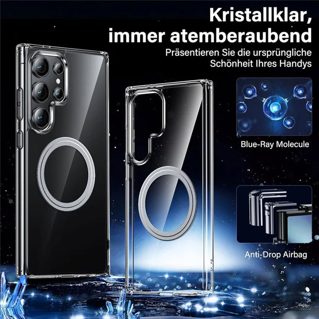 For Samsung Galaxy S23 Ultra Phone Case Compatible with MagSafe TPU+PC Clear Back Cover