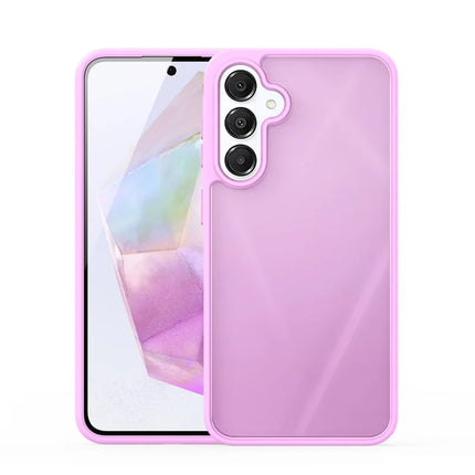 For Samsung Galaxy A56 5G / A36 5G Case DUX DUCIS Yind Series Matte Anti-Fingerprint TPU+PC Phone Back Cover - Rose Pink