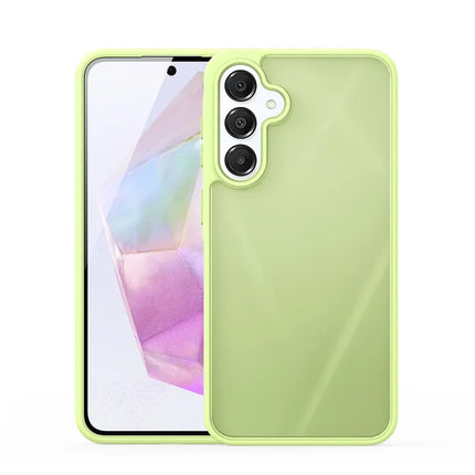 For Samsung Galaxy A56 5G / A36 5G Case DUX DUCIS Yind Series Matte Anti-Fingerprint TPU+PC Phone Back Cover - Lime Green