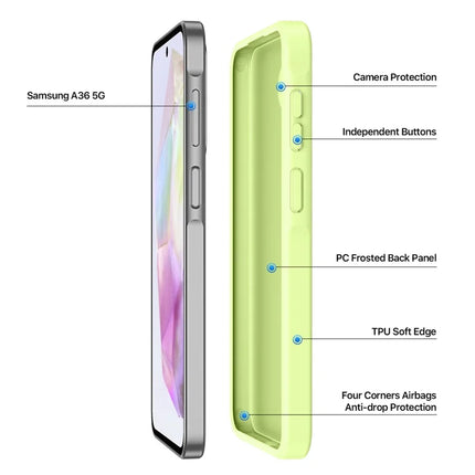 For Samsung Galaxy A56 5G / A36 5G Case DUX DUCIS Yind Series Matte Anti-Fingerprint TPU+PC Phone Back Cover