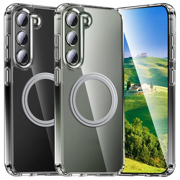 ShopCaseCart Slim Lightweight Samsung Galaxy S23 Phone Protective cover Compatible with MagSafe TPU+PC Clear Back Guard
