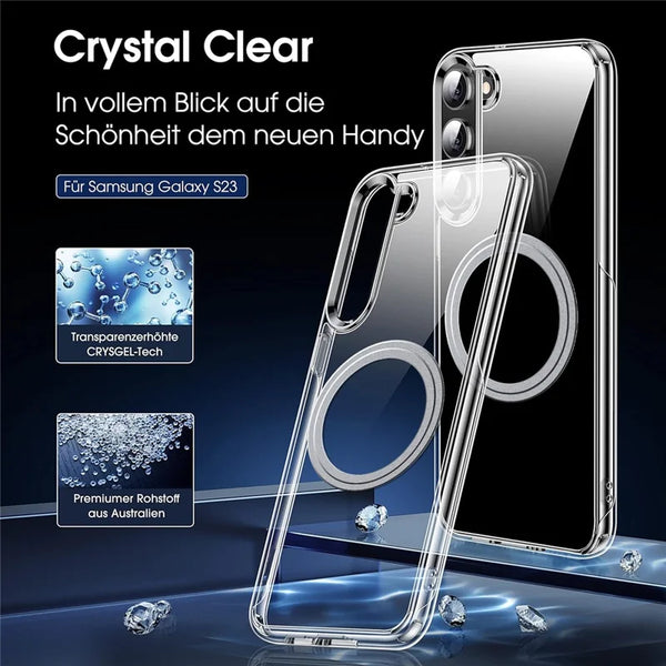 ShopCaseCart Slim Lightweight Samsung Galaxy S23 Phone Protective cover Compatible with MagSafe TPU+PC Clear Back Guard