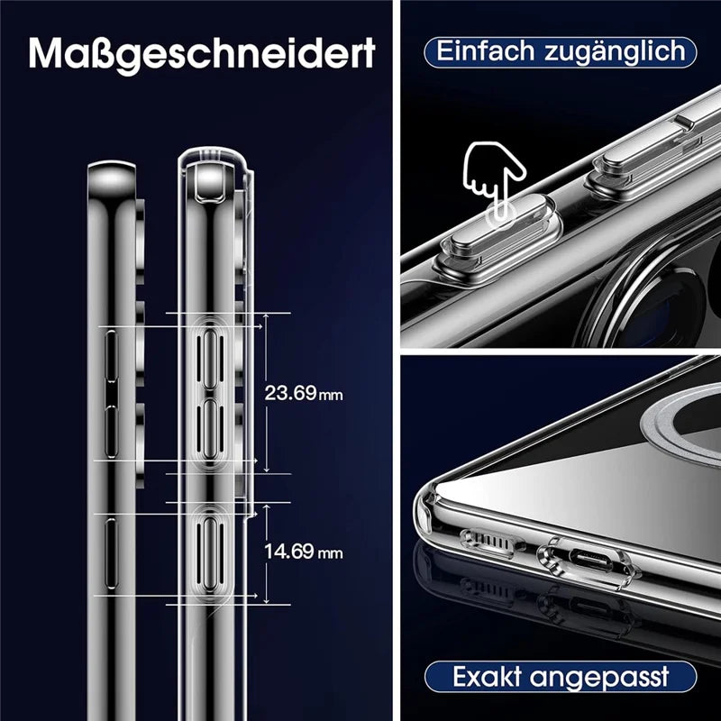 ShopCaseCart Slim Lightweight Samsung Galaxy S23 Phone Protective cover Compatible with MagSafe TPU+PC Clear Back Guard