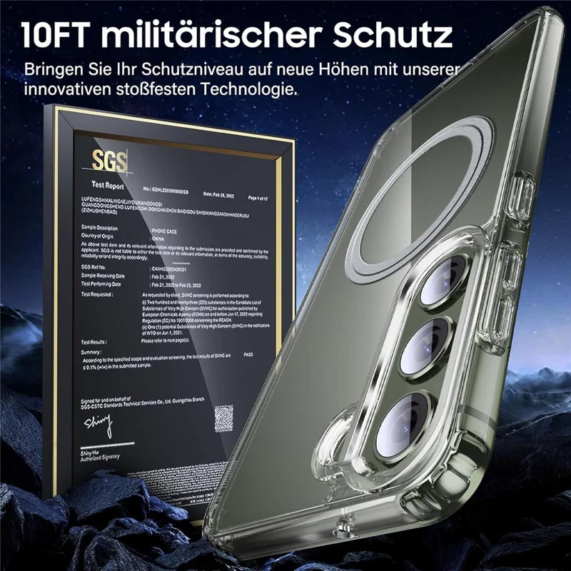 ShopCaseCart Slim Lightweight Samsung Galaxy S23 Phone Protective cover Compatible with MagSafe TPU+PC Clear Back Guard