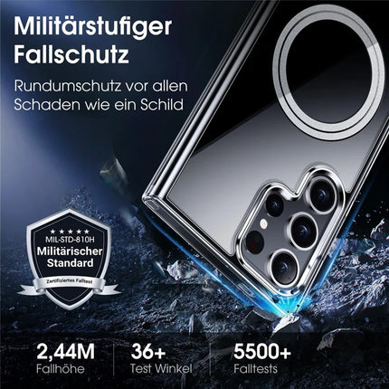 For Samsung Galaxy S22 Ultra 5G Phone Case Compatible with MagSafe TPU+PC Clear Back Cover