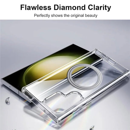 For Samsung Galaxy S22 Ultra 5G Phone Case Compatible with MagSafe TPU+PC Clear Back Cover