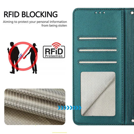 For Motorola Edge 50 Neo 5G Case with Strap RFID Blocking Leather Wallet Phone Cover Cat Mouse Pattern