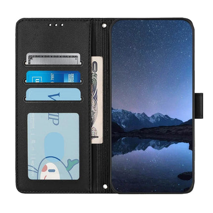 For Google Pixel 9a Case with Strap RFID Blocking Leather Wallet Phone Cover Cat Mouse Pattern