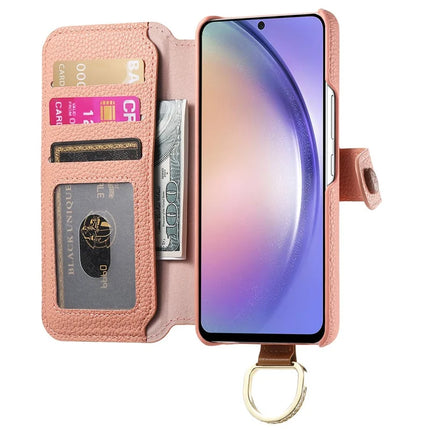 For Samsung Galaxy A06 Case RFID Blocking Zipper Wallet PU Leather Mobile Cover