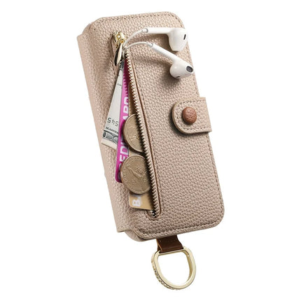 For Samsung Galaxy A06 Case RFID Blocking Zipper Wallet PU Leather Mobile Cover