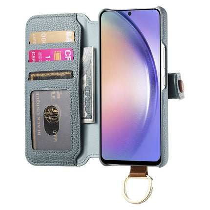 For Samsung Galaxy A06 Case RFID Blocking Zipper Wallet PU Leather Mobile Cover