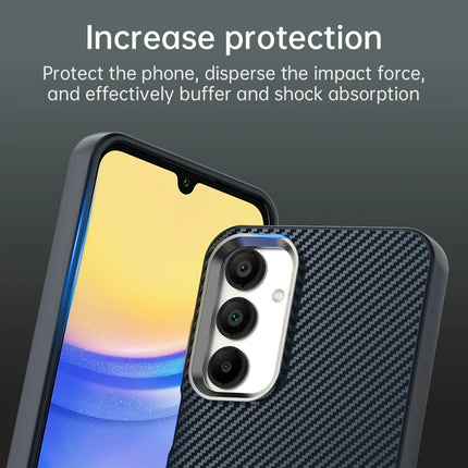 For Samsung Galaxy A15 5G / A15 4G Case Cell Phone Hybrid Back Cover Carbon Fiber Texture