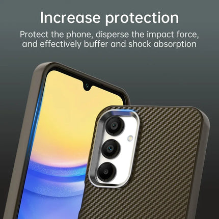 For Samsung Galaxy A15 5G / A15 4G Case Cell Phone Hybrid Back Cover Carbon Fiber Texture