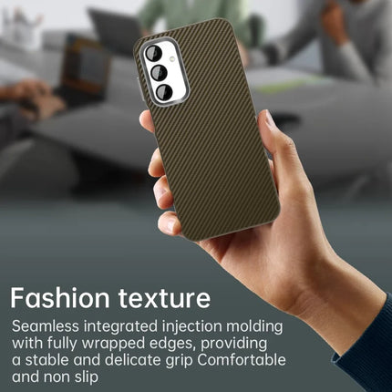 For Samsung Galaxy A35 5G Case Cell Phone Hybrid Back Cover Carbon Fiber Texture