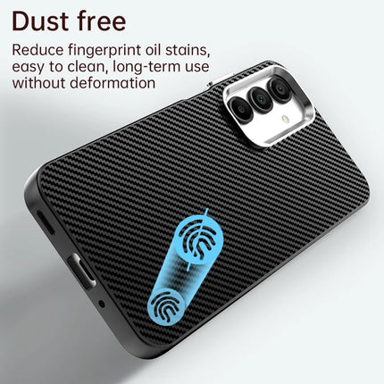 For Samsung Galaxy A55 5G Case Cell Phone Hybrid Back Cover Carbon Fiber Texture