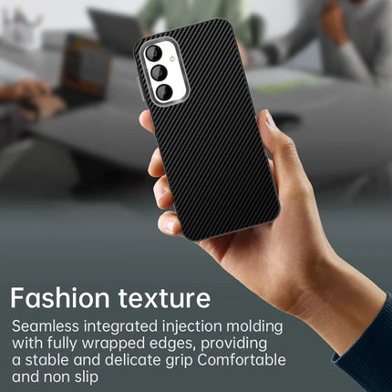 For Samsung Galaxy A55 5G Case Cell Phone Hybrid Back Cover Carbon Fiber Texture