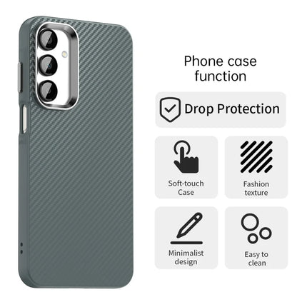 For Samsung Galaxy A55 5G Case Cell Phone Hybrid Back Cover Carbon Fiber Texture