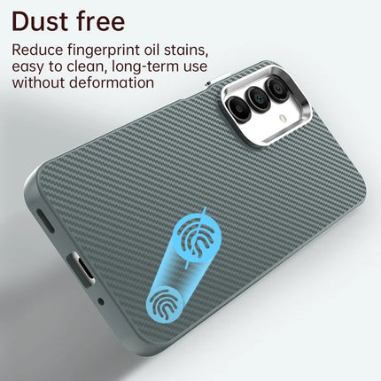 For Samsung Galaxy A55 5G Case Cell Phone Hybrid Back Cover Carbon Fiber Texture