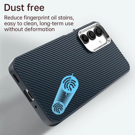 For Samsung Galaxy A55 5G Case Cell Phone Hybrid Back Cover Carbon Fiber Texture