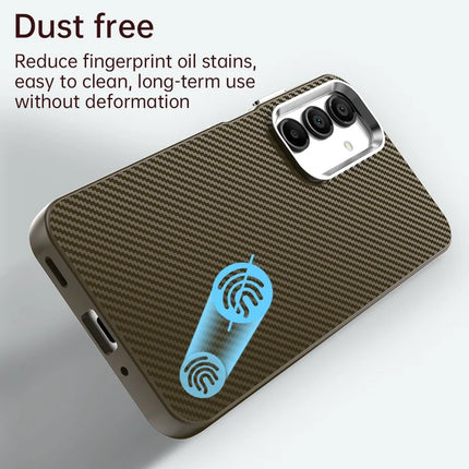 For Samsung Galaxy A55 5G Case Cell Phone Hybrid Back Cover Carbon Fiber Texture