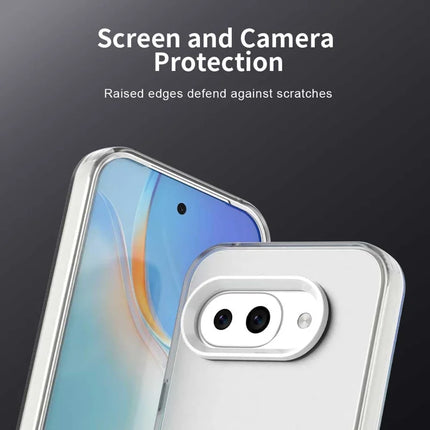 For Google Pixel 9a Case PC+TPU+PET Matte Anti-Drop Phone Back Cover