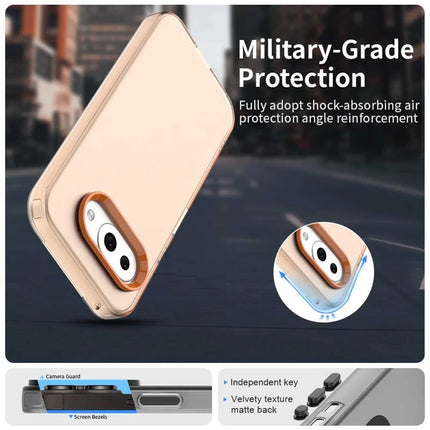 For Google Pixel 9a Case PC+TPU+PET Matte Anti-Drop Phone Back Cover