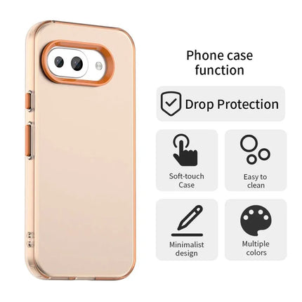 For Google Pixel 9a Case PC+TPU+PET Matte Anti-Drop Phone Back Cover