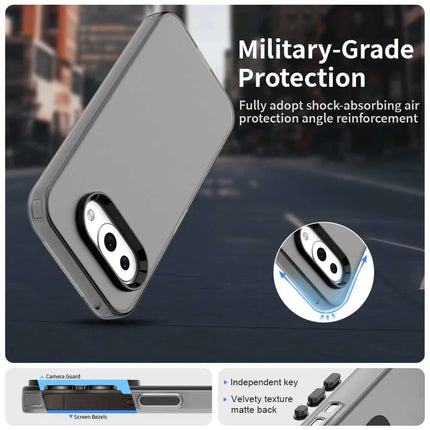 For Google Pixel 9a Case PC+TPU+PET Matte Anti-Drop Phone Back Cover