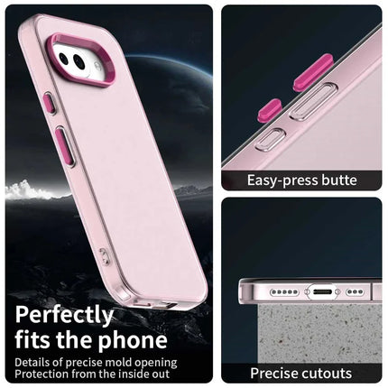 For Google Pixel 9a Case PC+TPU+PET Matte Anti-Drop Phone Back Cover