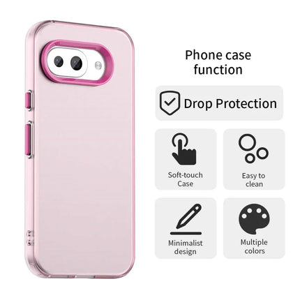 For Google Pixel 9a Case PC+TPU+PET Matte Anti-Drop Phone Back Cover