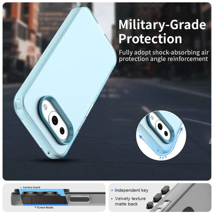 For Google Pixel 9a Case PC+TPU+PET Matte Anti-Drop Phone Back Cover