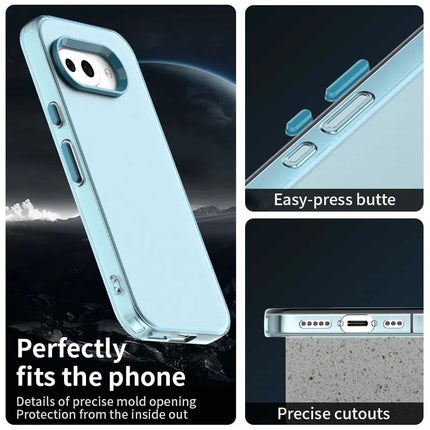 For Google Pixel 9a Case PC+TPU+PET Matte Anti-Drop Phone Back Cover