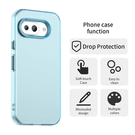 For Google Pixel 9a Case PC+TPU+PET Matte Anti-Drop Phone Back Cover