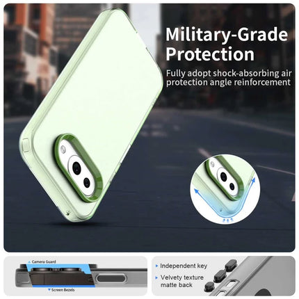 For Google Pixel 9a Case PC+TPU+PET Matte Anti-Drop Phone Back Cover