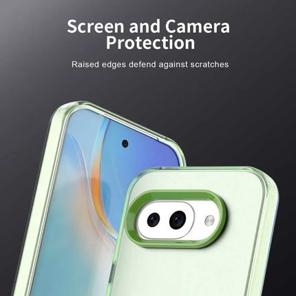 For Google Pixel 9a Case PC+TPU+PET Matte Anti-Drop Phone Back Cover