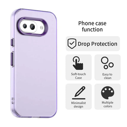 For Google Pixel 9a Case PC+TPU+PET Matte Anti-Drop Phone Back Cover