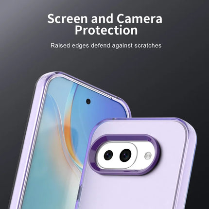 For Google Pixel 9a Case PC+TPU+PET Matte Anti-Drop Phone Back Cover