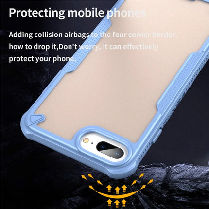 For iPhone 8 Plus / 7 Plus Case PC+TPU Semi-Transparent Frosted Finish Protective Phone Cover