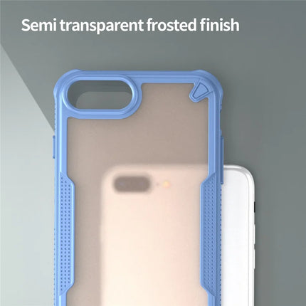 For iPhone 8 Plus / 7 Plus Case PC+TPU Semi-Transparent Frosted Finish Protective Phone Cover