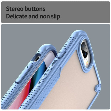 For iPhone 8 Plus / 7 Plus Case PC+TPU Semi-Transparent Frosted Finish Protective Phone Cover