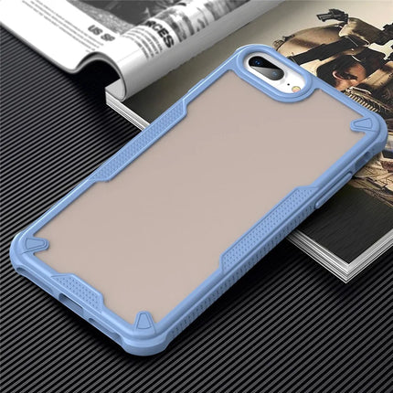 For iPhone 8 Plus / 7 Plus Case PC+TPU Semi-Transparent Frosted Finish Protective Phone Cover