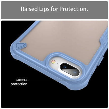 For iPhone 8 Plus / 7 Plus Case PC+TPU Semi-Transparent Frosted Finish Protective Phone Cover