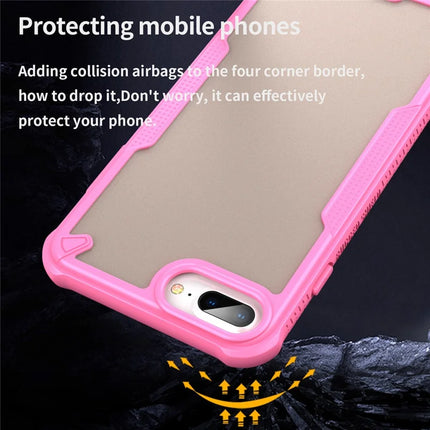 For iPhone 8 Plus / 7 Plus Case PC+TPU Semi-Transparent Frosted Finish Protective Phone Cover