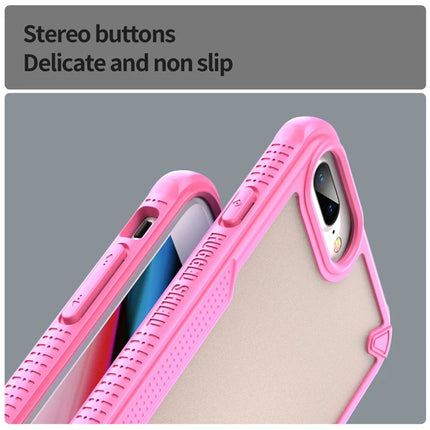 For iPhone 8 Plus / 7 Plus Case PC+TPU Semi-Transparent Frosted Finish Protective Phone Cover