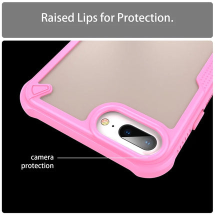 For iPhone 8 Plus / 7 Plus Case PC+TPU Semi-Transparent Frosted Finish Protective Phone Cover