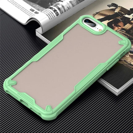 For iPhone 8 Plus / 7 Plus Case PC+TPU Semi-Transparent Frosted Finish Protective Phone Cover