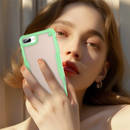 For iPhone 8 Plus / 7 Plus Case PC+TPU Semi-Transparent Frosted Finish Protective Phone Cover