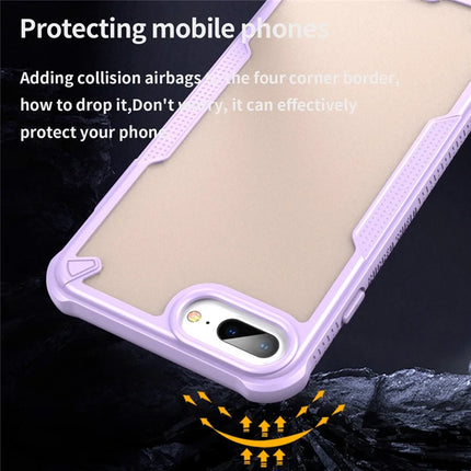 For iPhone 8 Plus / 7 Plus Case PC+TPU Semi-Transparent Frosted Finish Protective Phone Cover