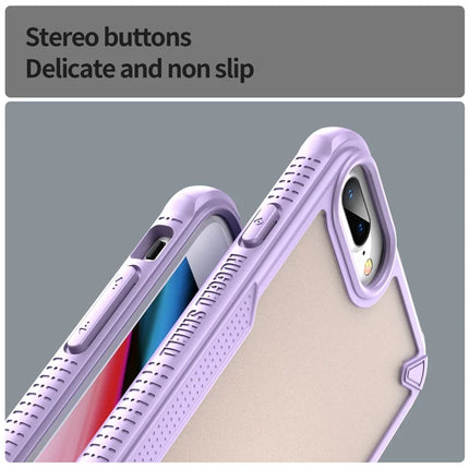 For iPhone 8 Plus / 7 Plus Case PC+TPU Semi-Transparent Frosted Finish Protective Phone Cover
